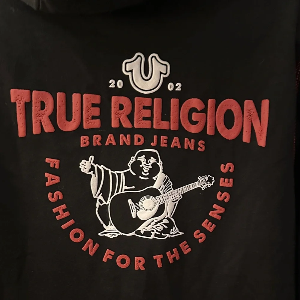 True Religion Black and Red Men's Sweater
